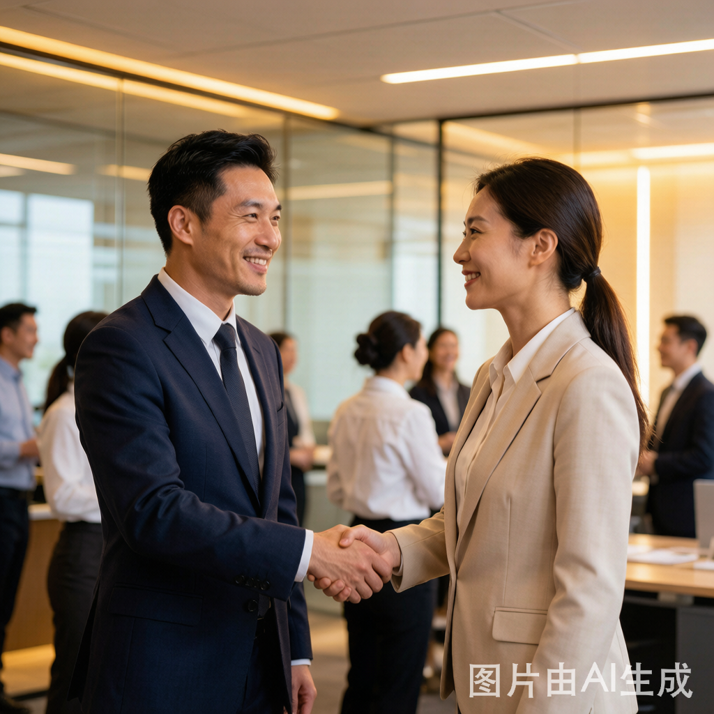 专家握手合作入驻